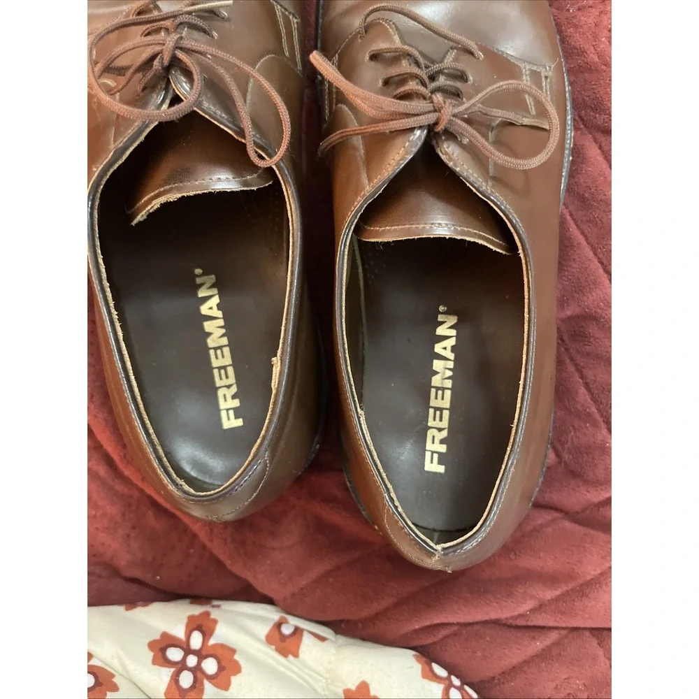 Freeman Men's Brown Lace Up Dress Shoes SZ 9 D Certificate No 15M-591-74  019801